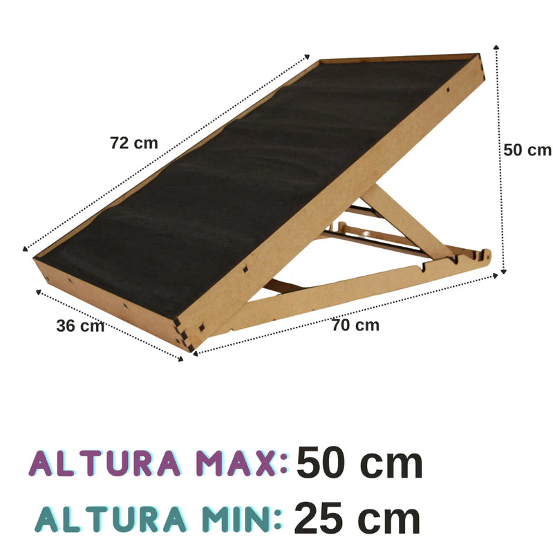 Rampa Pet Antiderrapante com 4 Níveis de Altura – Segurança e Conforto para Cães e Gatos